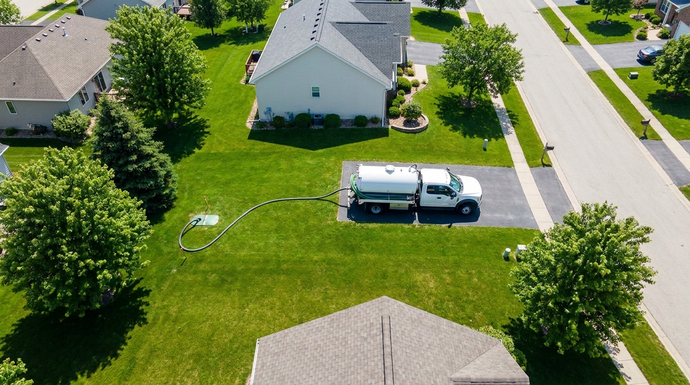 Septic service completed with yard fully restored in McKinney